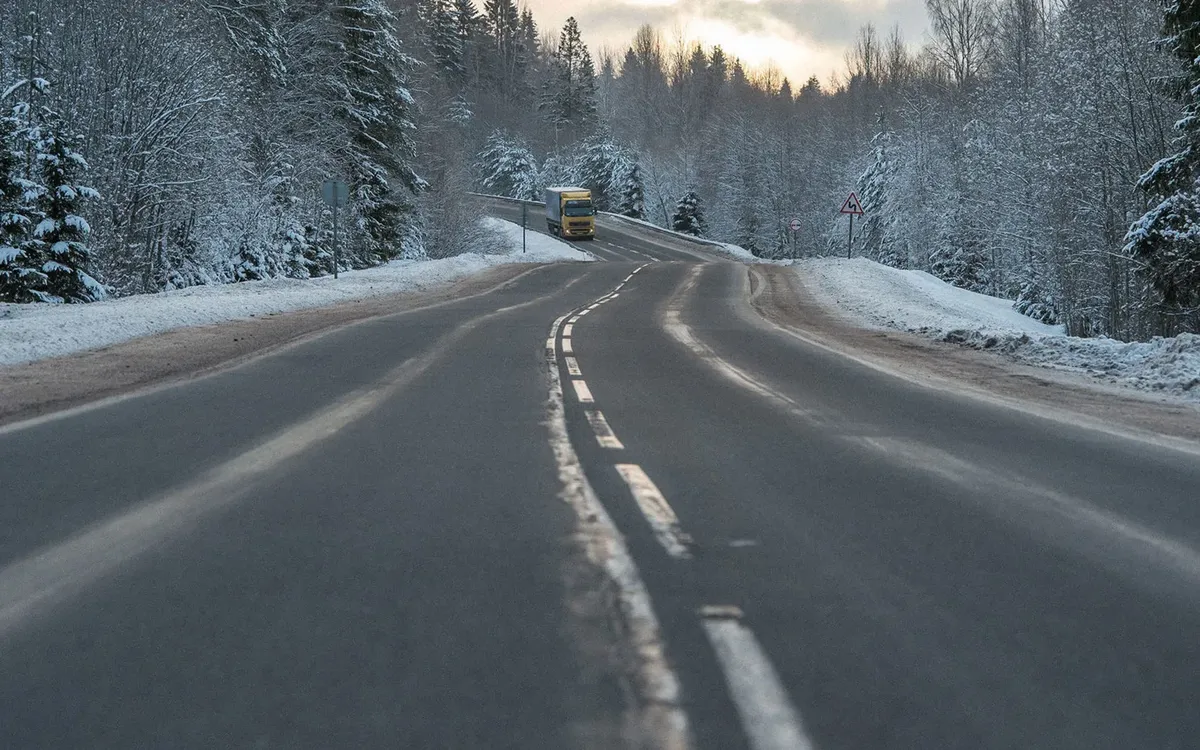 A winter road in Karelia. Photo: TASS