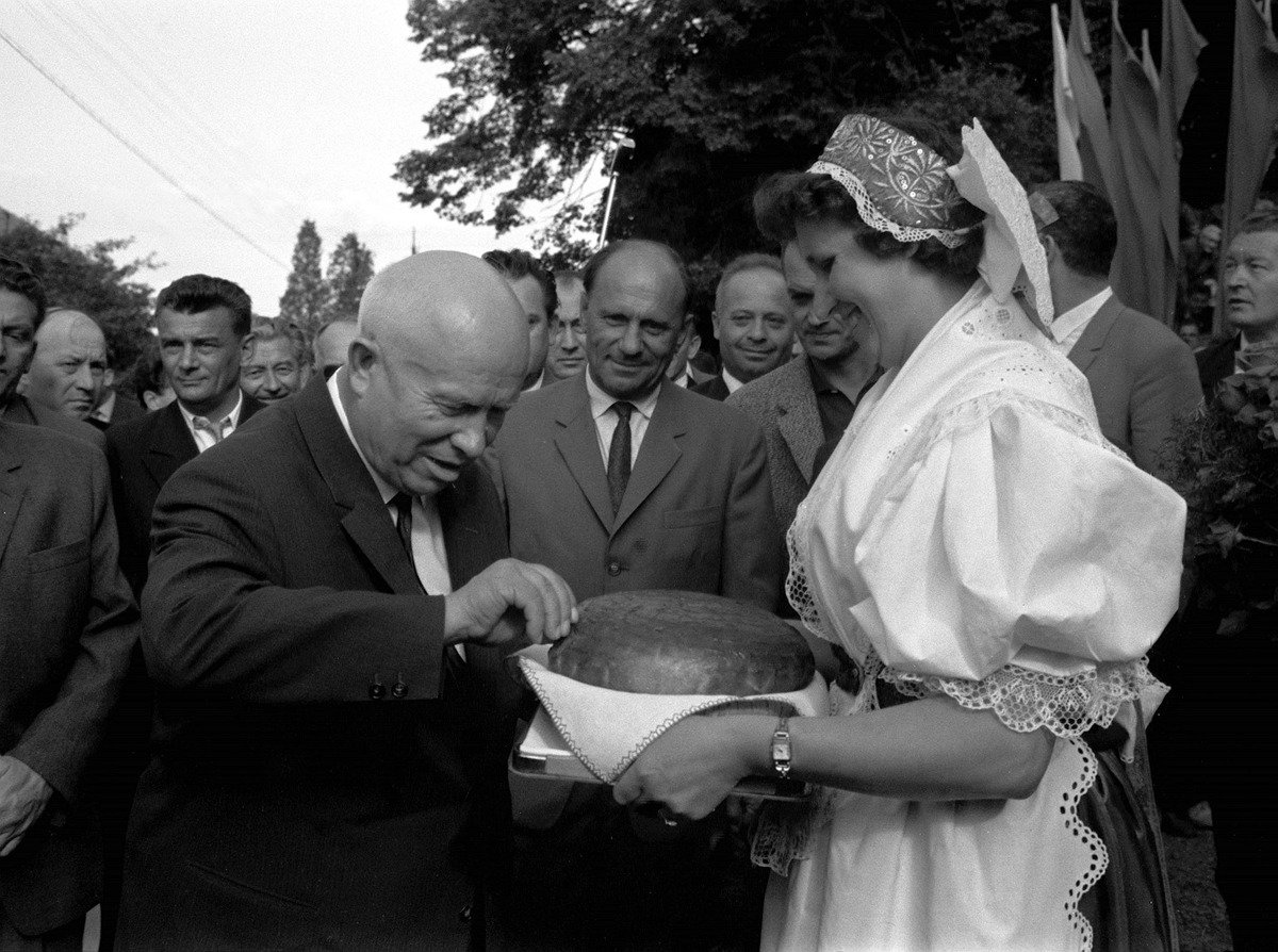 27 августа 1964 года. Визит Хрущева в Чехословакию. Фото: Василий Егоров / ТАСС