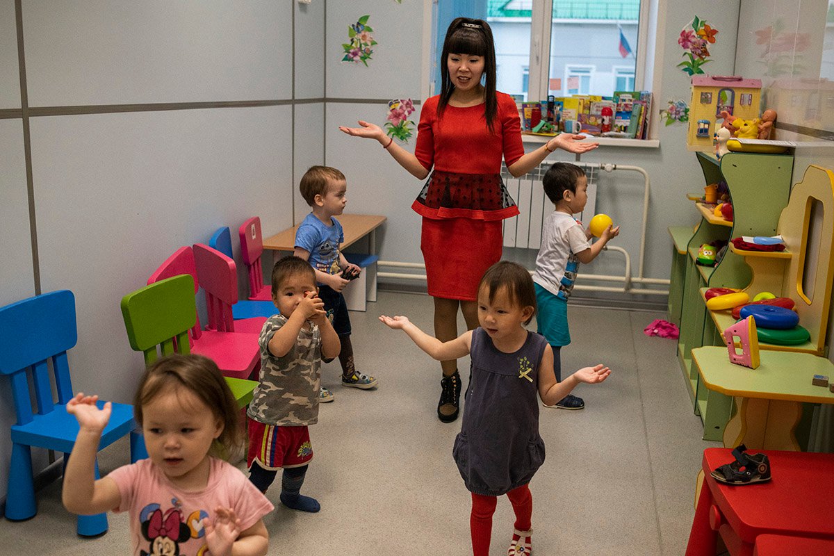 Бэдти в детском саду. Фото: Юрий Козырев / «Новая газета»