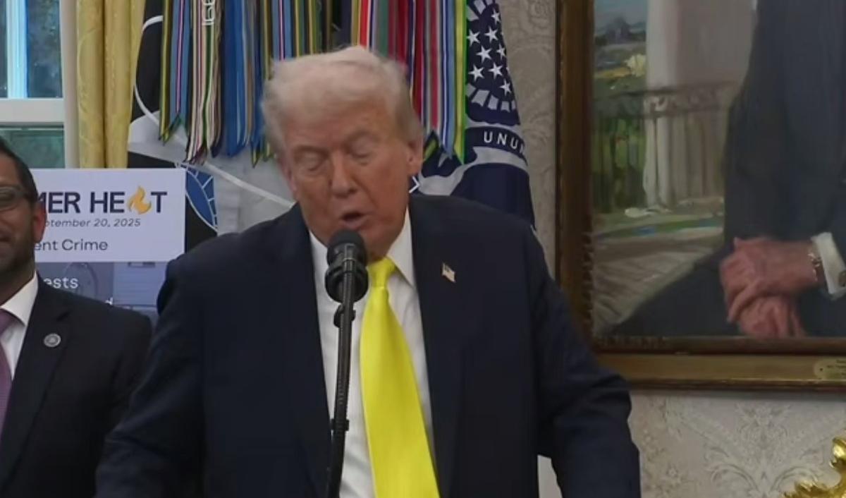 15 октября Трамп говорил журналистам о перспективах украинского контрнаступления, решение о котором он обсудит с Зеленским. Скриншот