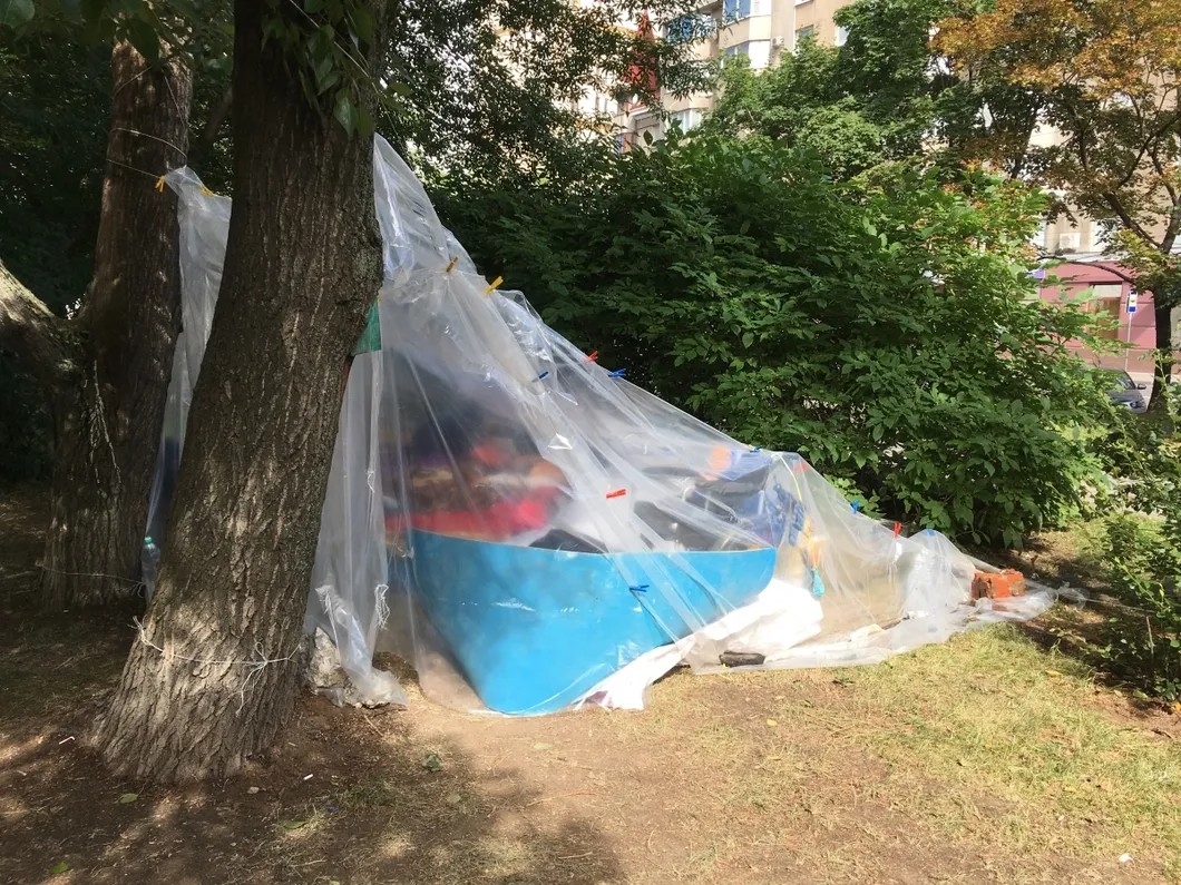 Так выглядел шатер голодающих до 4 августа. Фото: Татьяна Васильчук, специально для «Новой газеты»