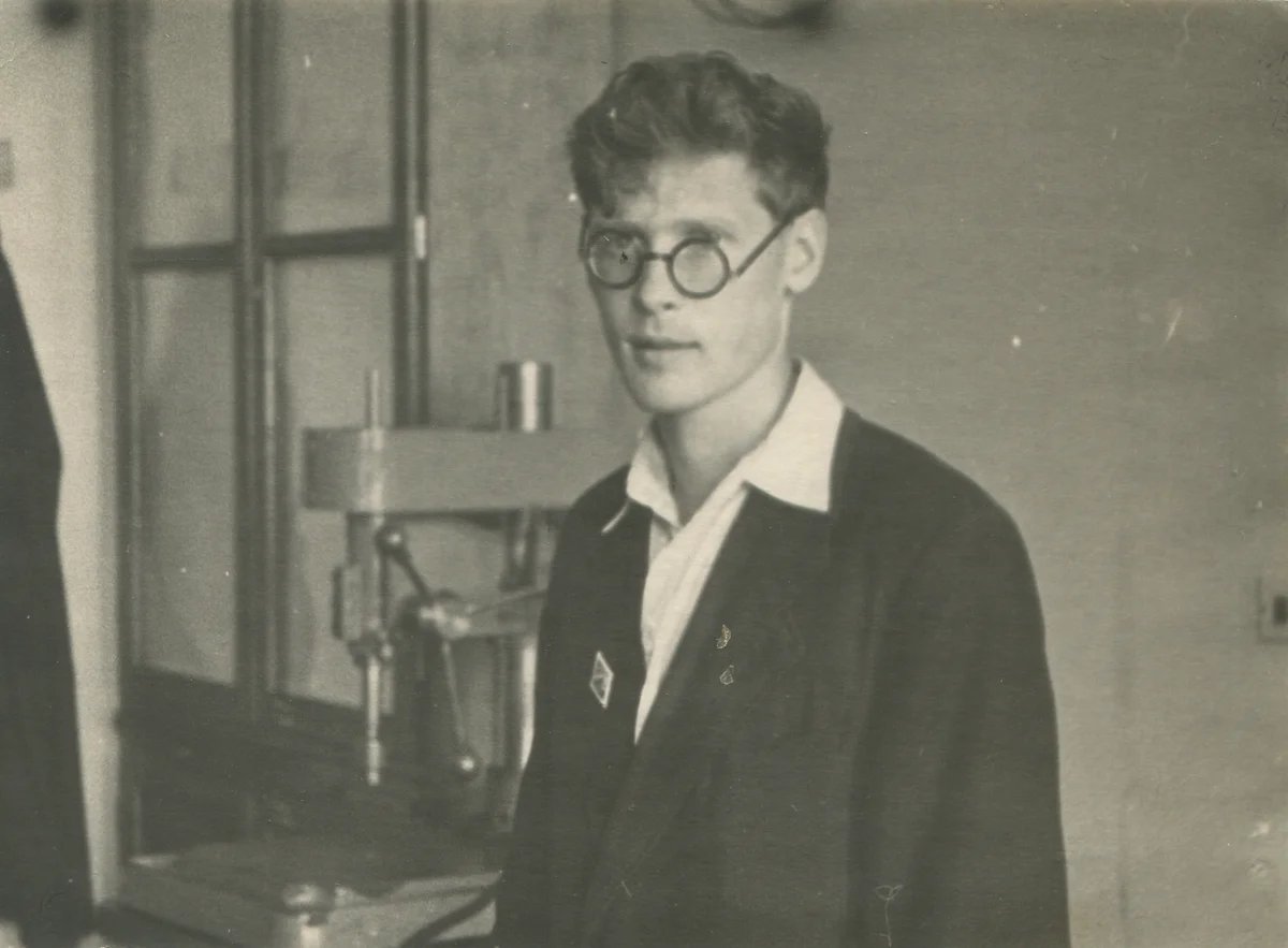 Сергей Ковалев — лаборант кафедры биофизики МГУ, 1955 год. Фото: архив
