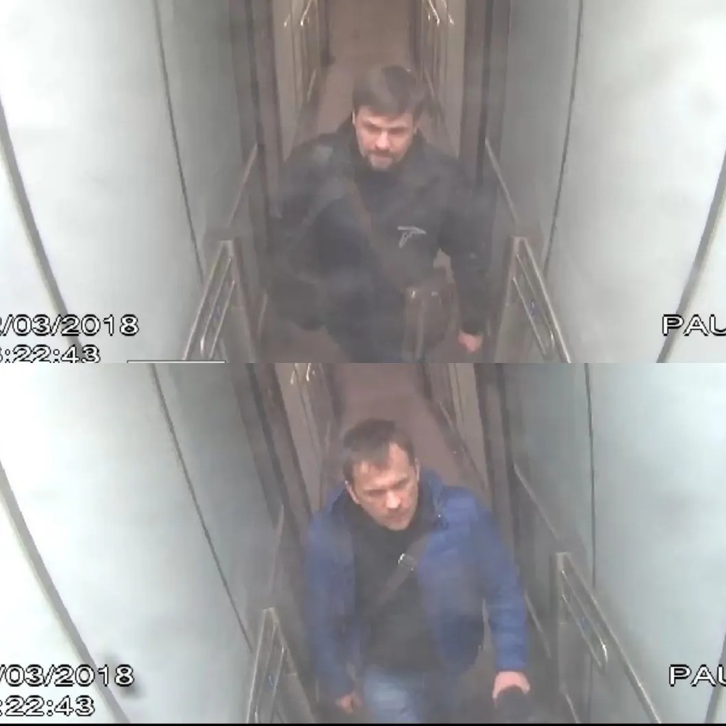 Петров и Боширов в аэропорту Гатвик. Фото: Metropolitan Police