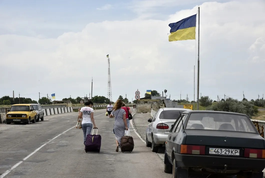 КПП «Джанкой» на украинской границе с полуостровом Крым. Фото: РИА Новости