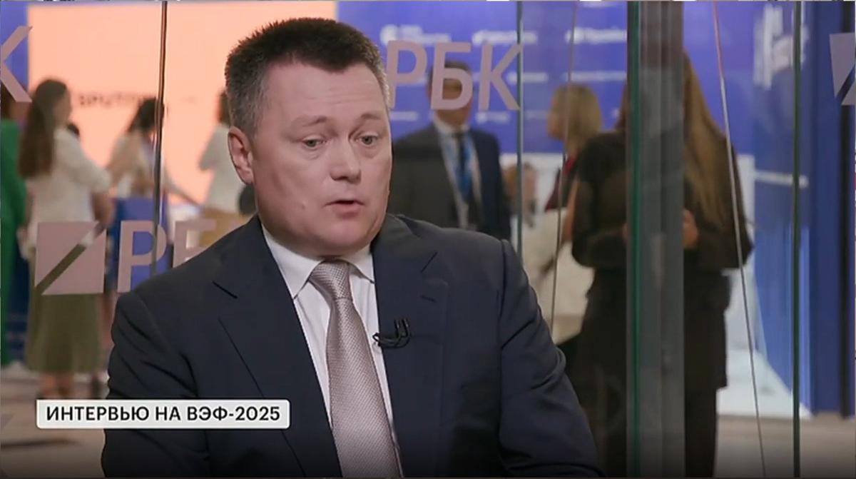 Игорь Краснов во время интервью РБК. Скриншот