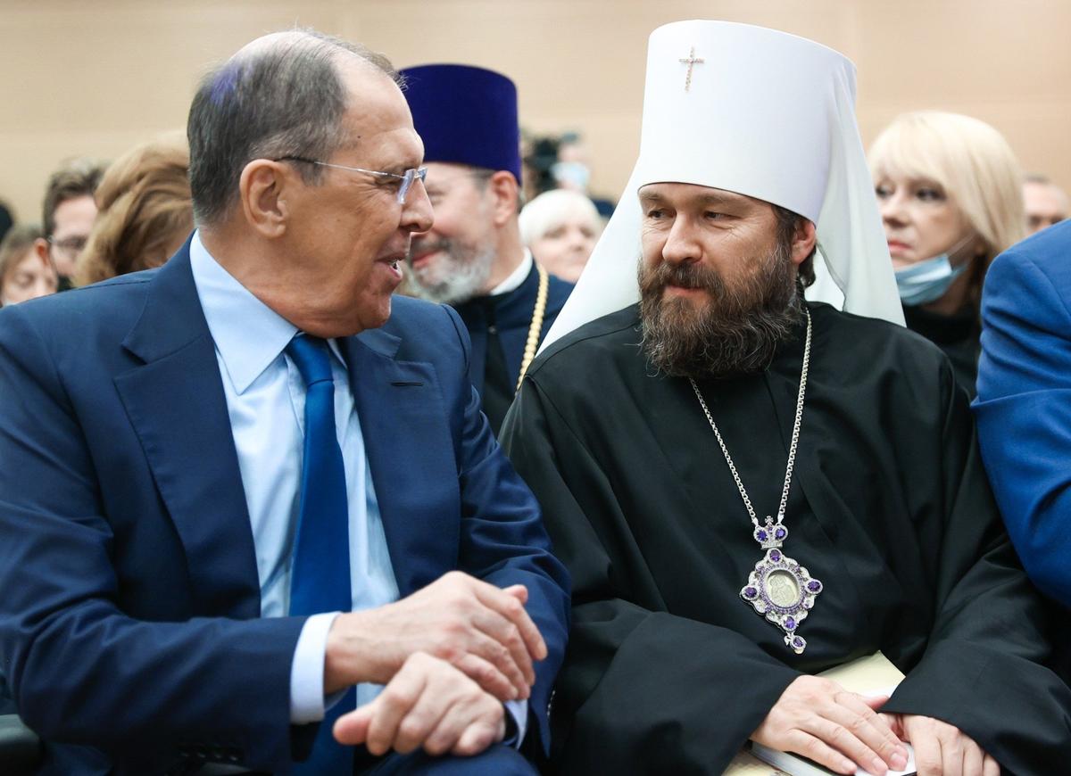 Сергей Лавров и митрополит Иларион. Фото: Пресс-служба МИД РФ / ТАСС