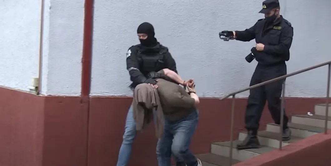 Задержание в санатории под Минском. Скриншот: ОНТ