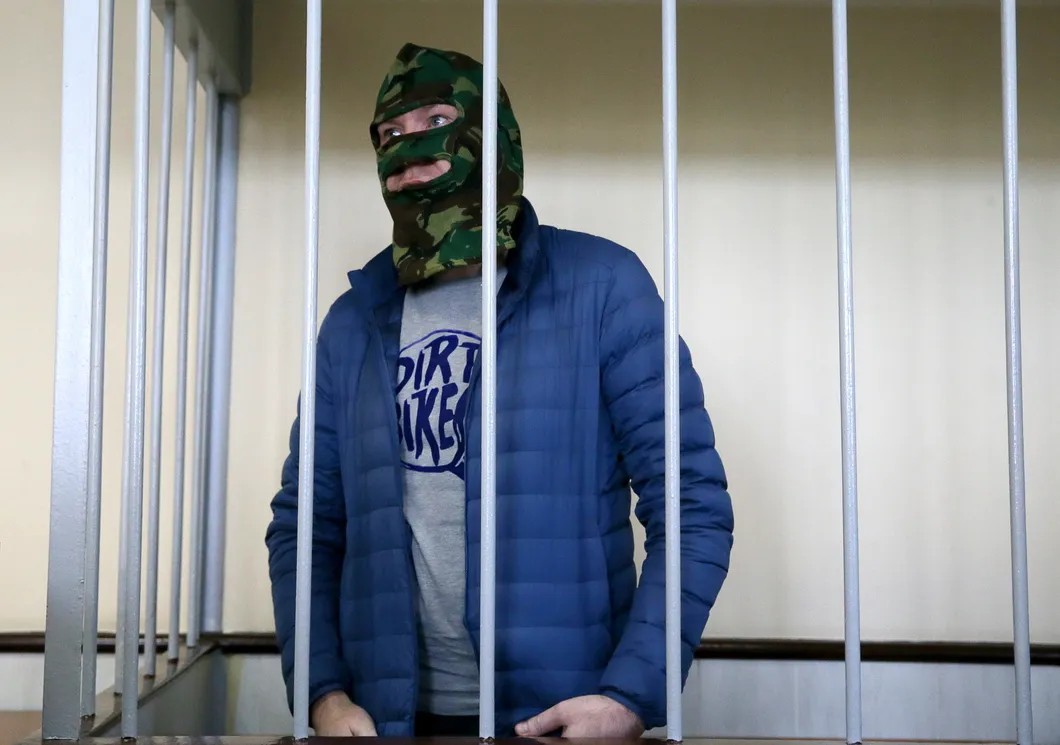 Александр Воробьев, арестованный по делу о госизмене, в Лефортовском суде. Фото: Владимир Гердо / ТАСС