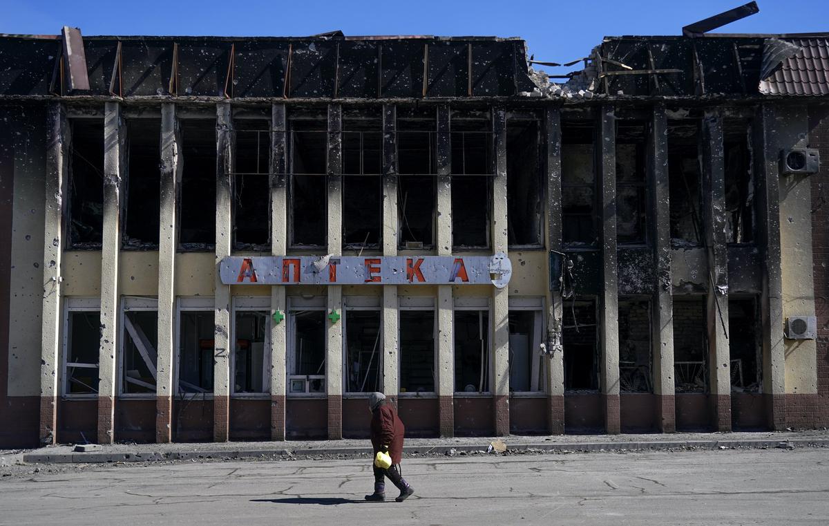 Разрушения в Харькове. Фото: Anadolu Agency via Getty Images