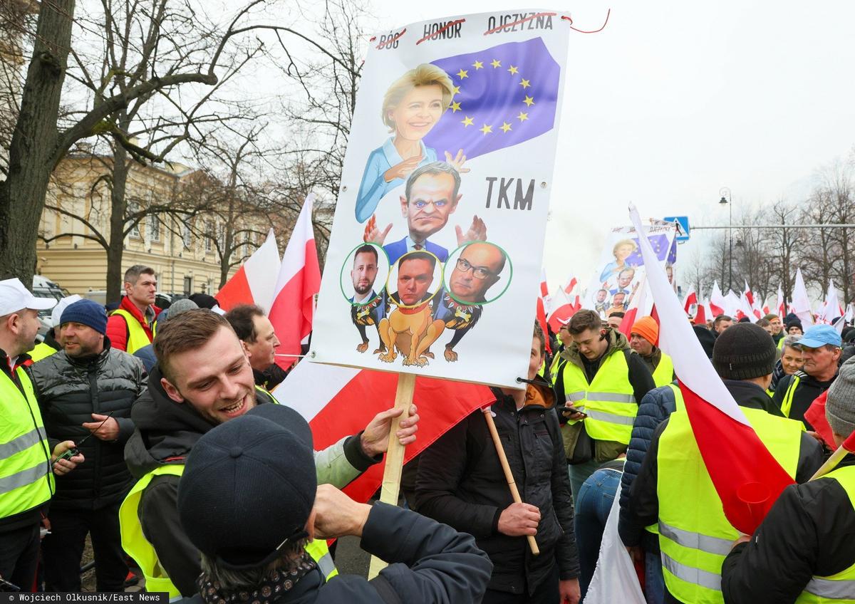Варшава. Протест польских фермеров. 6 марта 2024 года. Фото: Wojciech Olkusnik / East News