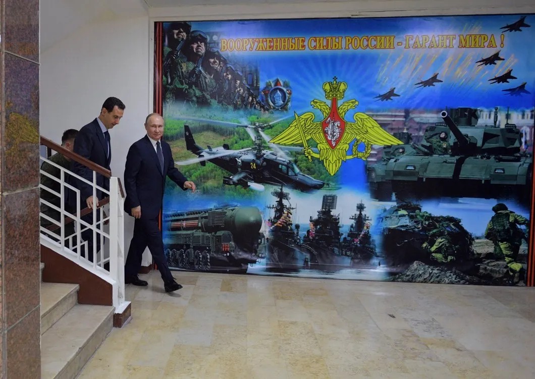 Владимир Путин и Башар Асад во время визита Путина президента в штаб российских войск в Сирии. Фото: ЕРА
