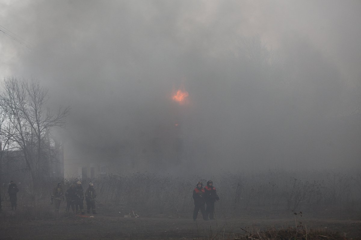 Пожар в хостеле. Фото: Елена Лукьянова / «Новая газета»