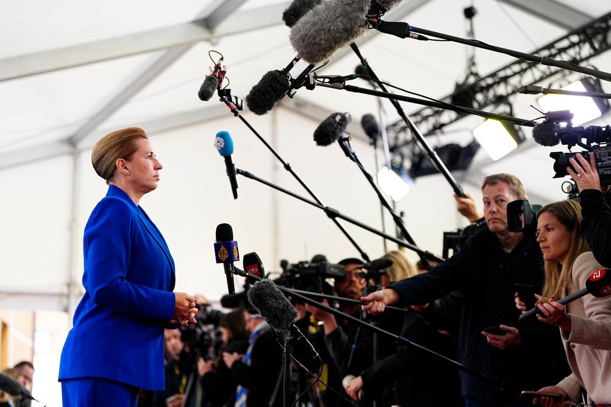 Премьер-министр Дании Метте Фредериксен на брифинге в рамках неформального саммита Евросоюза. Фото: Scanpix / AP / TASS