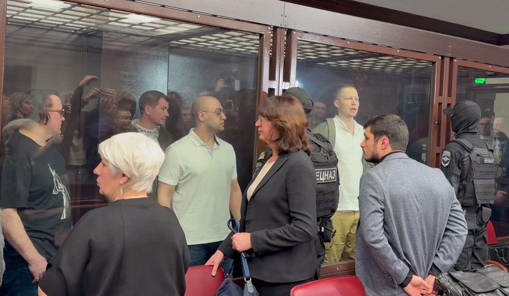 Фигуранты дела в ростовском суде в день приговора. Скриншот из видео