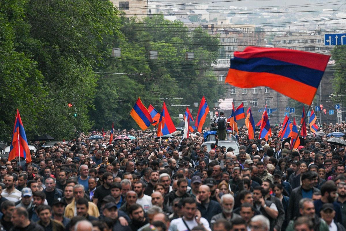Акции протеста в Ереване. Фото: Александр Патрин / ТАСС