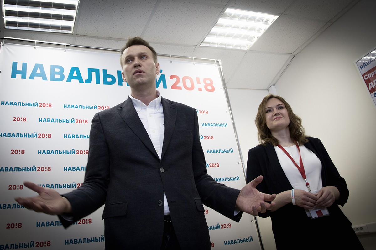 Алексей Навальный и Лилия Чанышева. Фото: Вадим Брайдов / для «Новой»