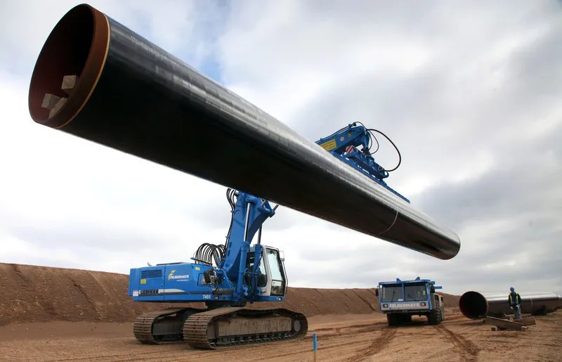 На строительстве газопровода «Северный поток-2». Фото: EPA-EFE