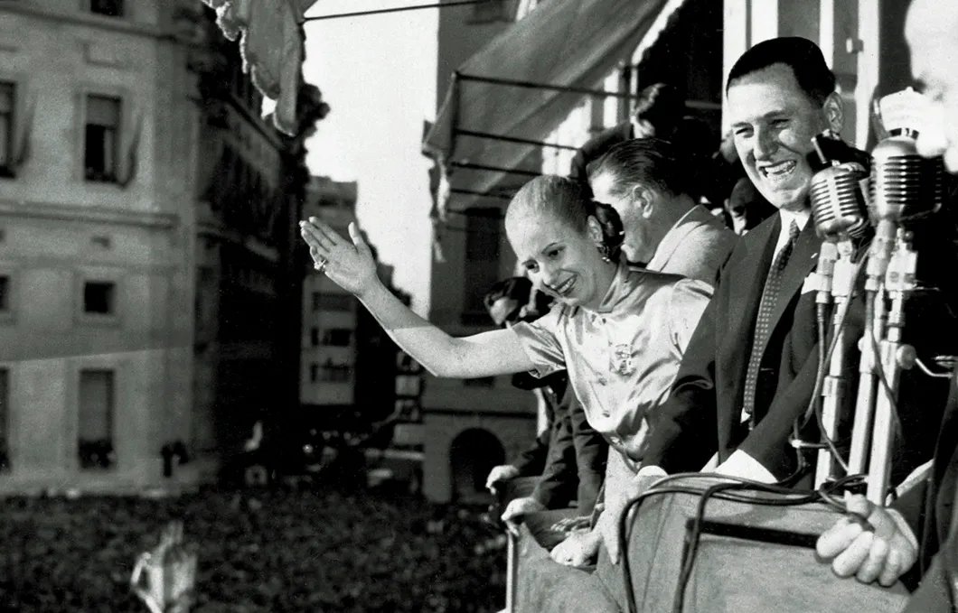 Президент Аргентины Хуан Перон с супругой Евой, 1950 год. Фото: ТАСС