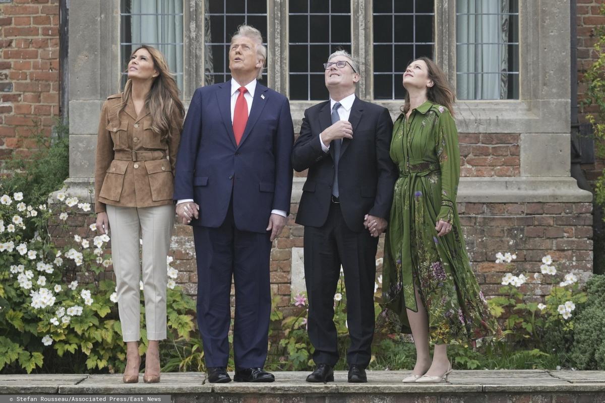 Визит Дональда Трампа в Лондон. На фото: премьер-министр Великобритании сэр Кир Стармер и леди Виктория Стармер (справа), президент Дональд Трамп и первая леди Мелания Трамп. Фото: Stefan Rousseau / Associated Press / East News