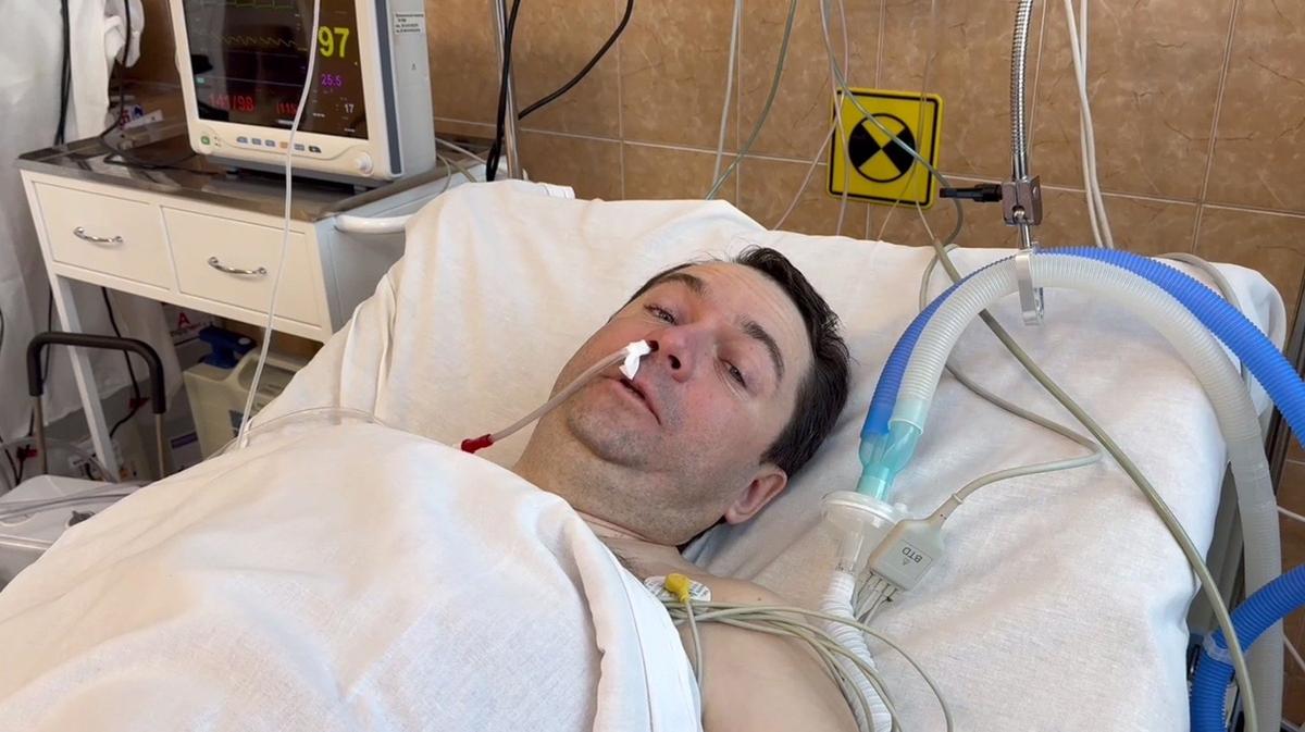 Андрей Чибис в больнице. Фото: соцсети