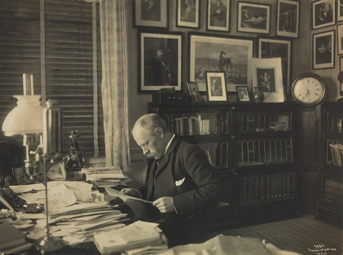 Нансен в своём кабинете в «Пульхёгде», 1909 год. Фото: википедия