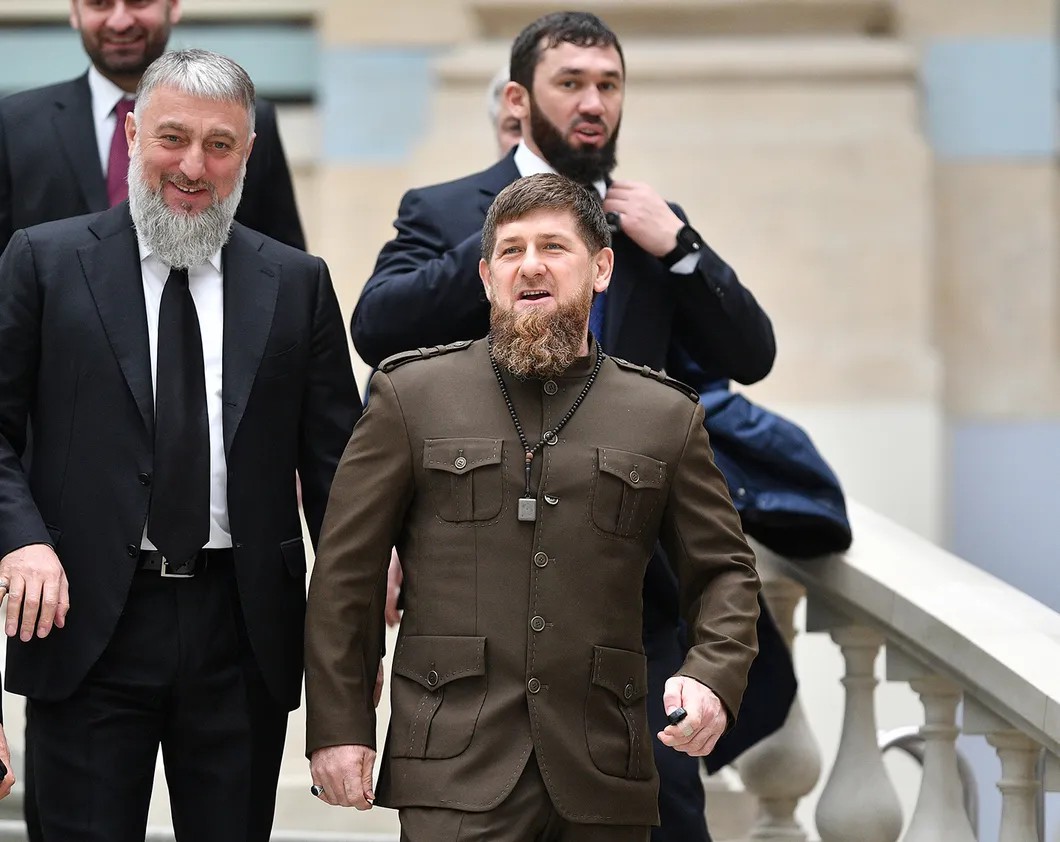 Рамзан Кадыров, Адам Делимханов (слева) и председатель парламента Чеченской Республики Магомед Даудов. Фото: РИА Новости