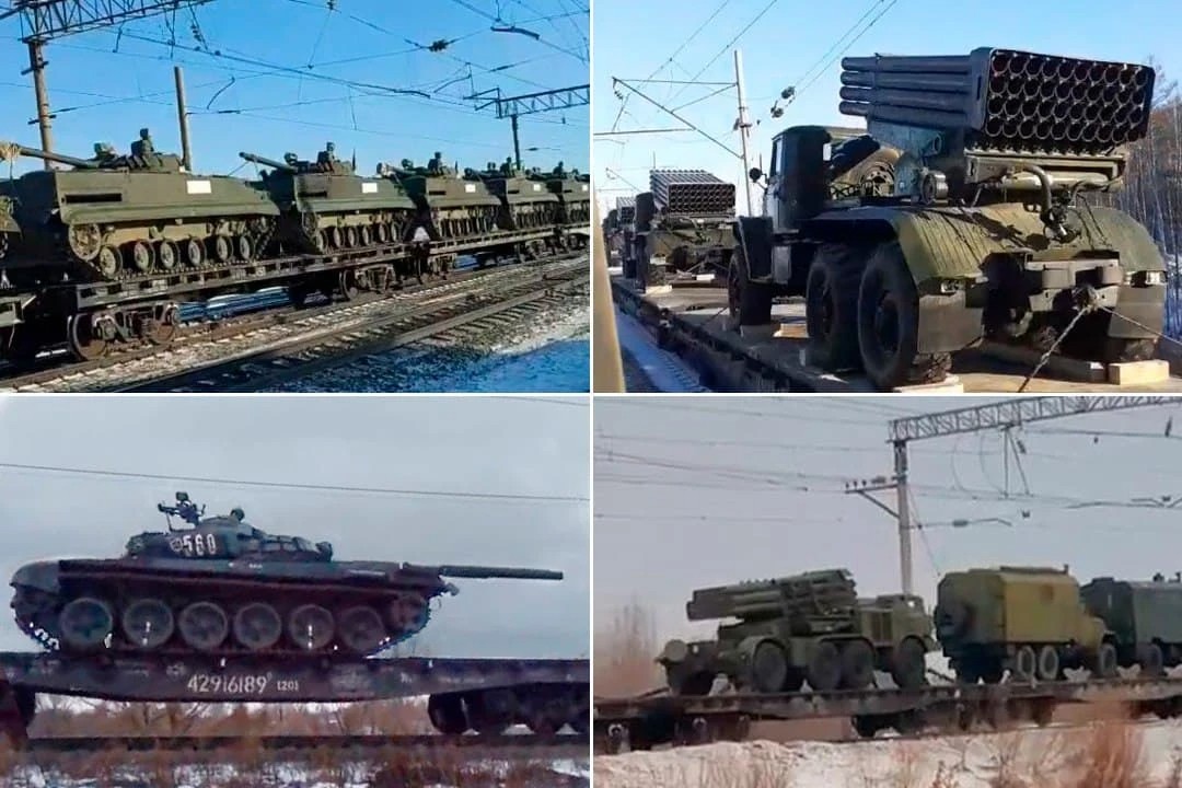 Russian tanks moving to the west border. Photo: social media
