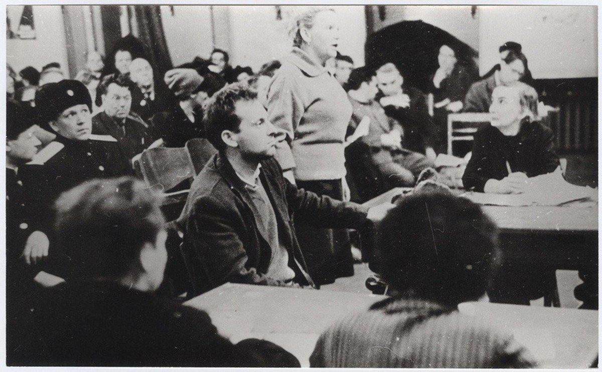 Второе заседание суда в помещении Клуба строителей на Фонтанке, 22, 13 марта 1964 г. Фото: архив