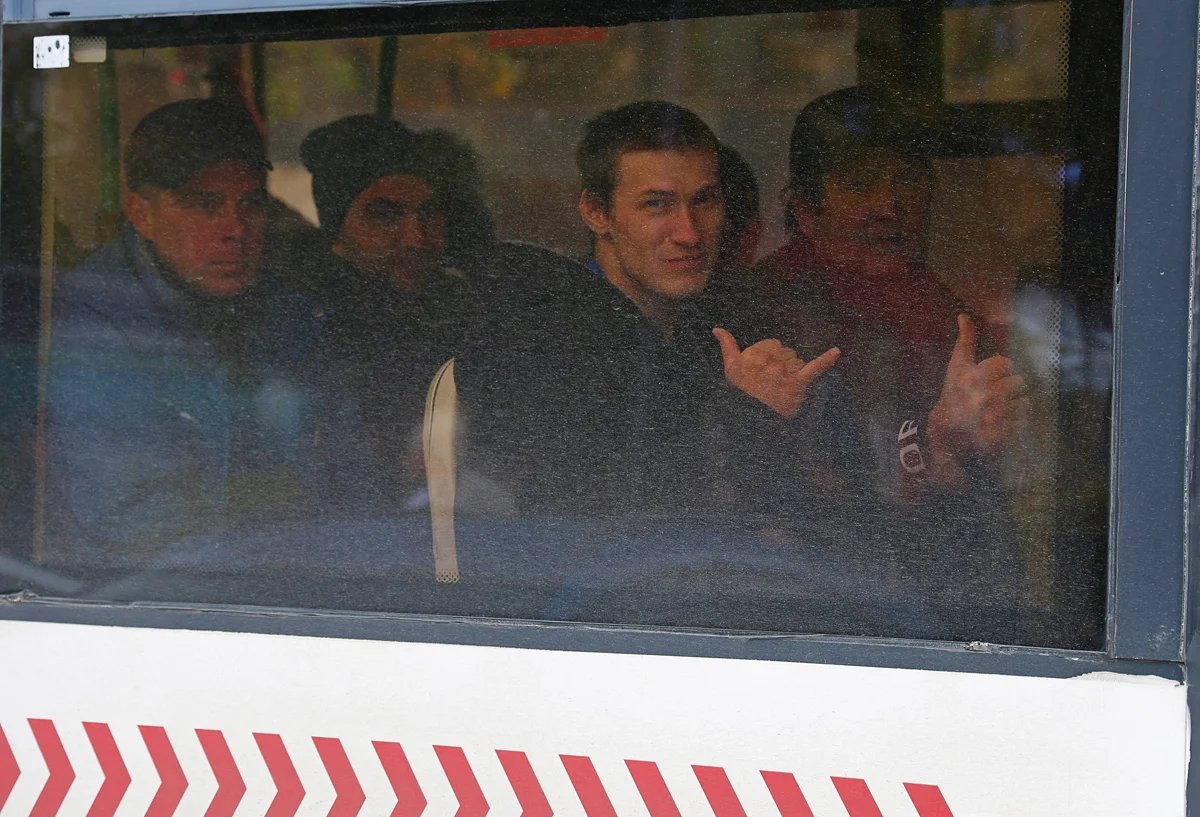 Отправка мобилизованных граждан из Красноярска на учебный сбор. Фото: Андрей Самсонов / ТАСС