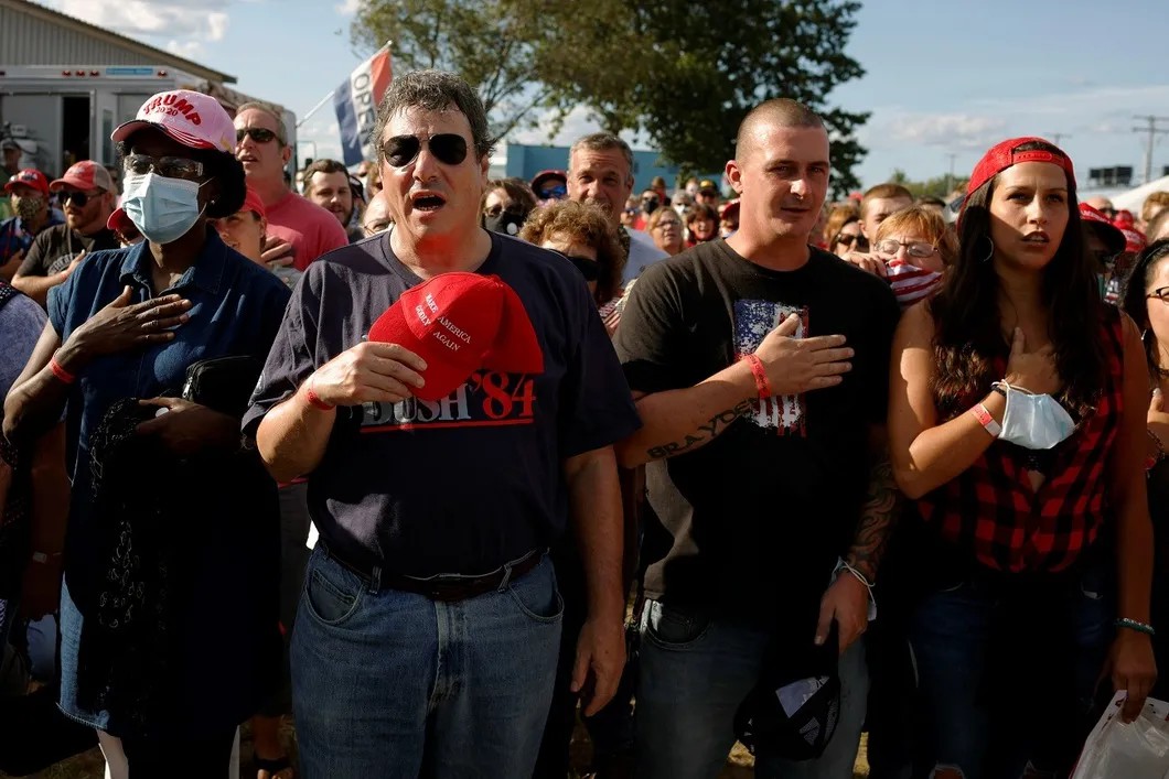 Сторонники республиканцев перед выступлением Трампа. Фото: Reuters