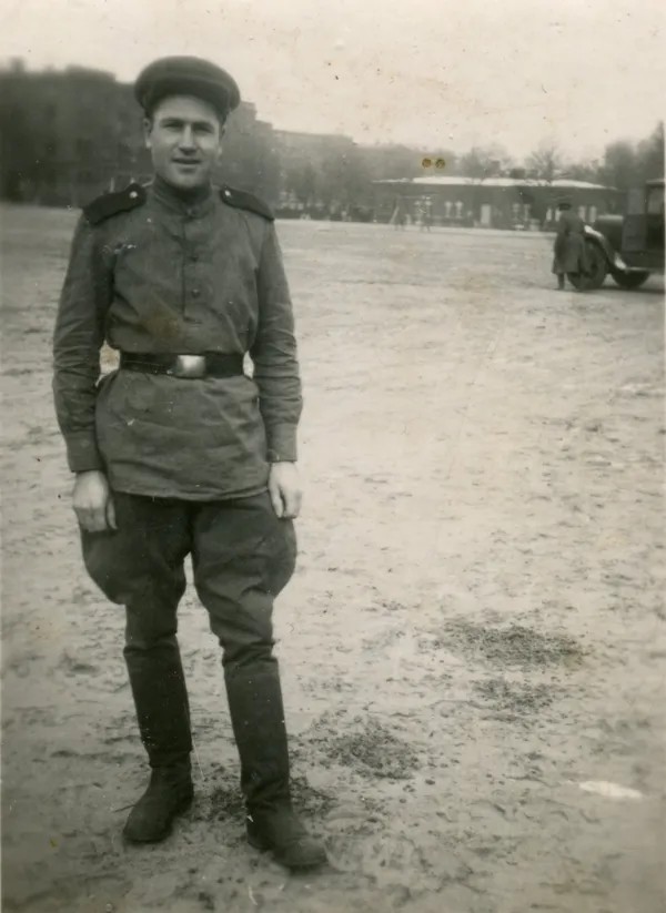 My grandfather seven months after liberation, December 1945, Germany