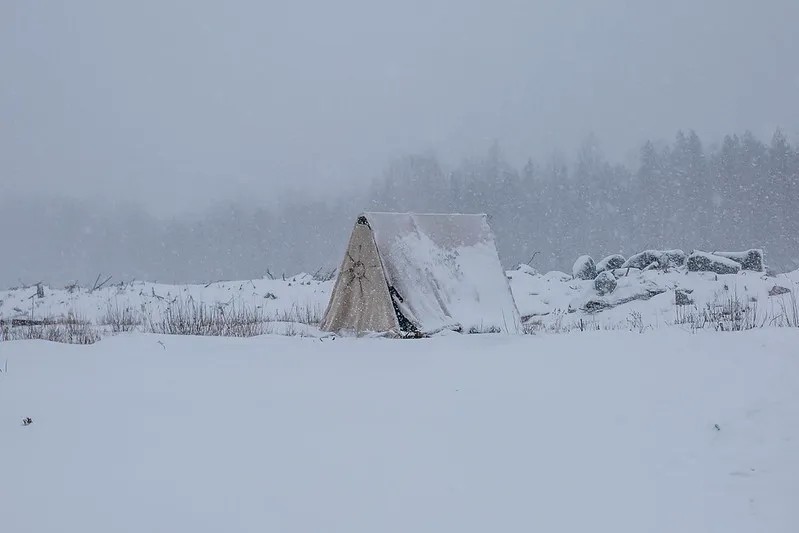 Лагерь экоактивистов, защитников Шиеса.Ноябрь 2019 года. Фото Анна Шулятьева/ специально для «Новой»