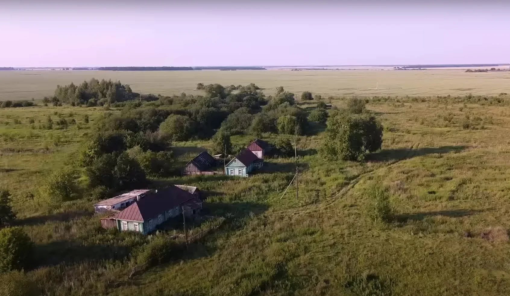 Заброшенная деревня в Рязанской области. Кадр из видео