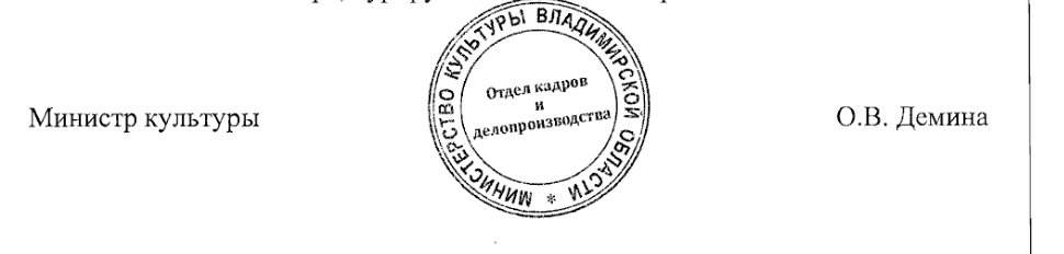 Фрагменты приказа Минкульта о театральном фестивале «У Золотых ворот»