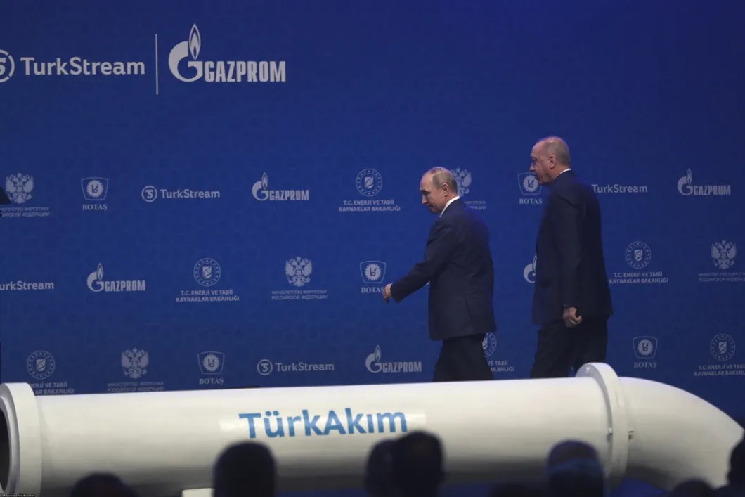 Владимир Путин и Реджеп Эрдоган открывают «Турецкий поток». Фото: EastNews