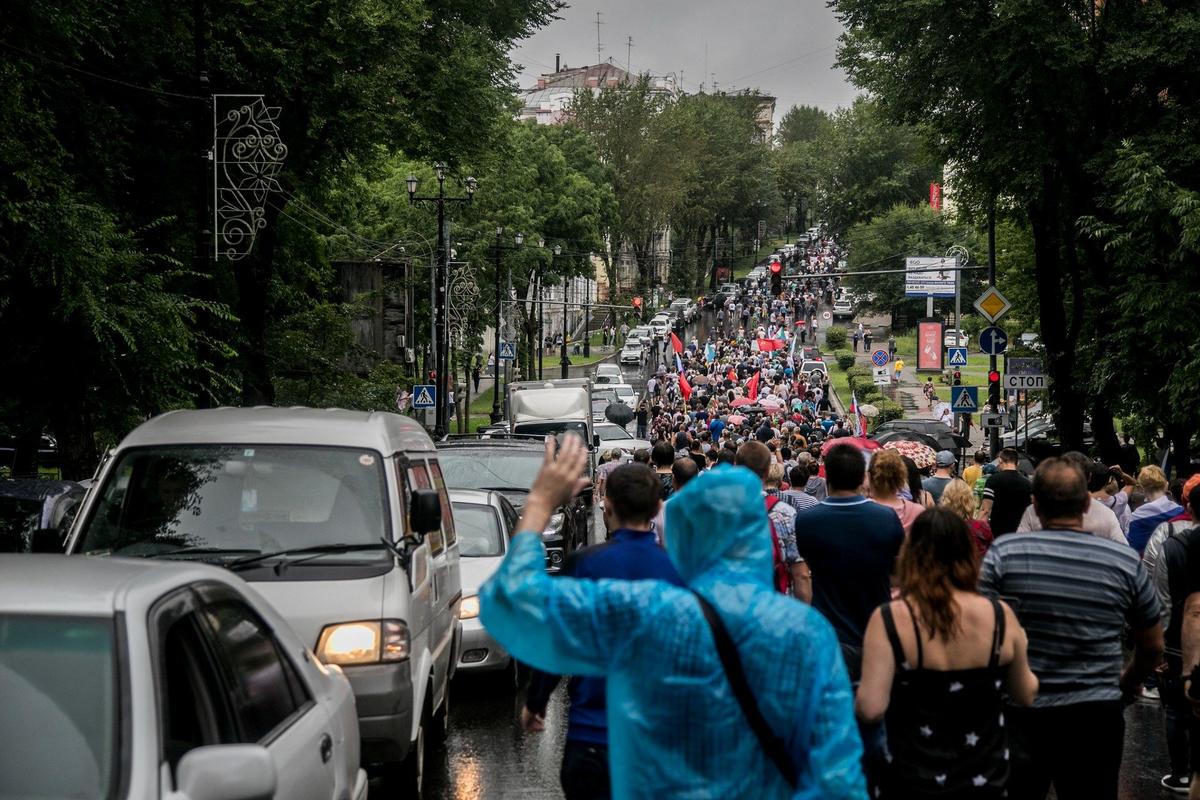 Митинг в поддержку Сергея Фургала, 2020 год. Фото: Влад Докшин / «Новая газета»