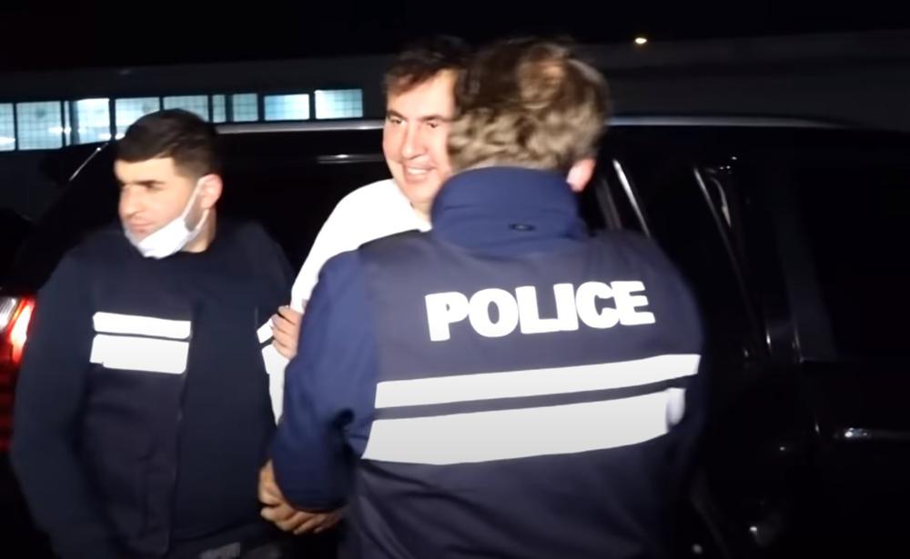 Саакашвили после задержания. Скриншот видео МВД Грузии