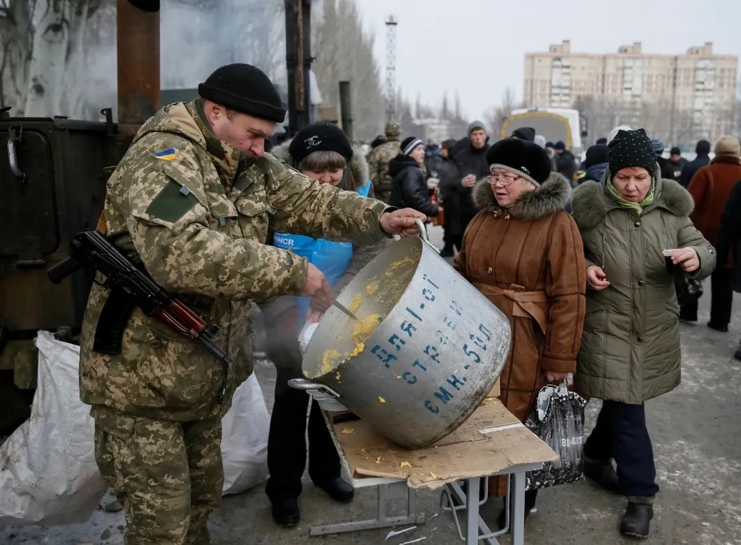 Полевая кухня ВСУ в Авдеевке. Фото: Reuters