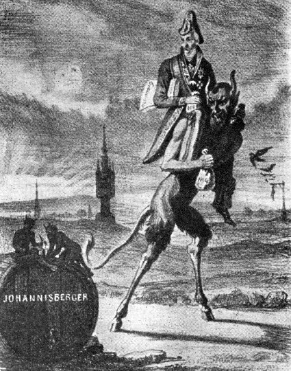 Черт на чешском рисунке 1848 года. Иллюстрация: Википедия