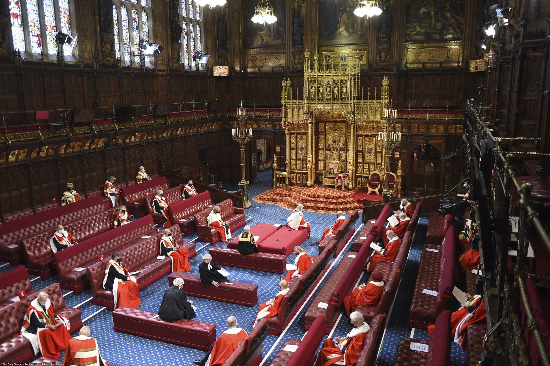 Палата лордов перед началом выступления королевы Елизаветы II. Фото: EastNews