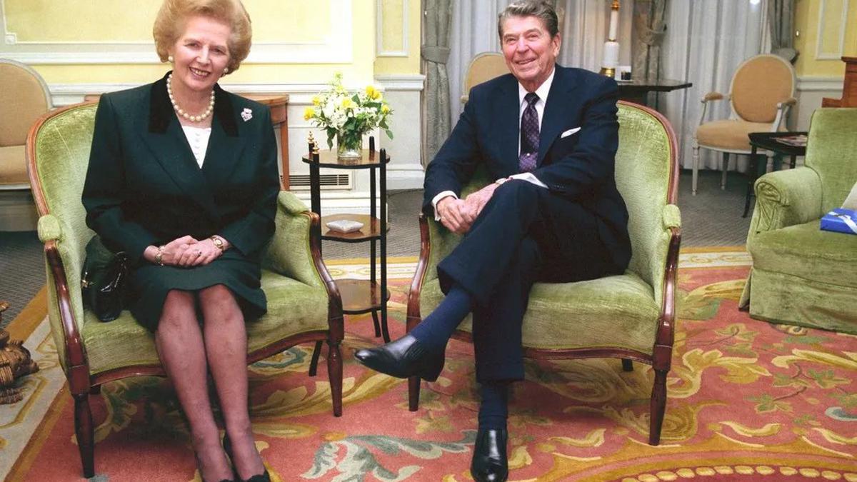 Маргарет Тэтчер и Рональд Рейган во время визита президента США в Великобританию. Фото: FA Bobo / PIXSELL / PA Images