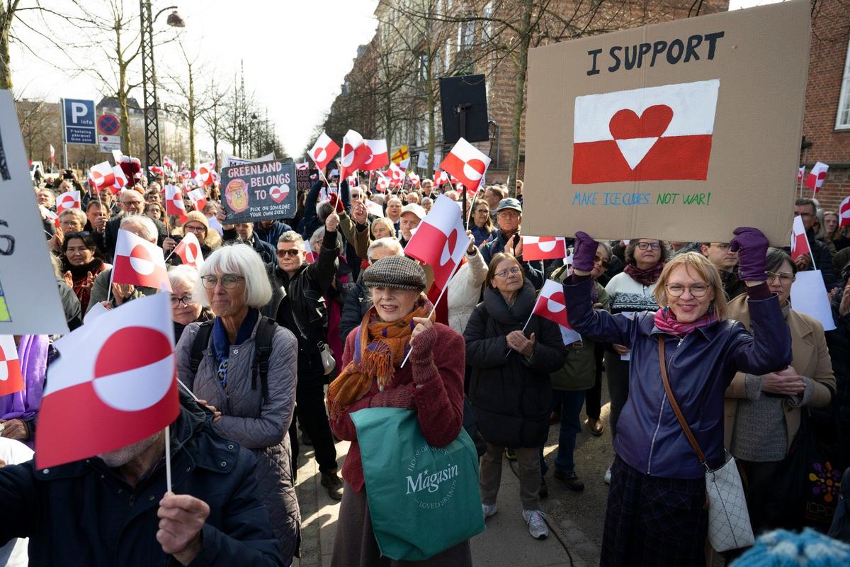 Акция в поддержку Гренландии в Копенгагене. Фото: AP / TASS