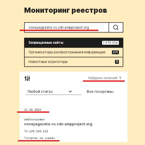 «Выписка» из агрегатора реестров заблокированных в России ресурсов. Кстати, их уже почти 1,5 миллиона.