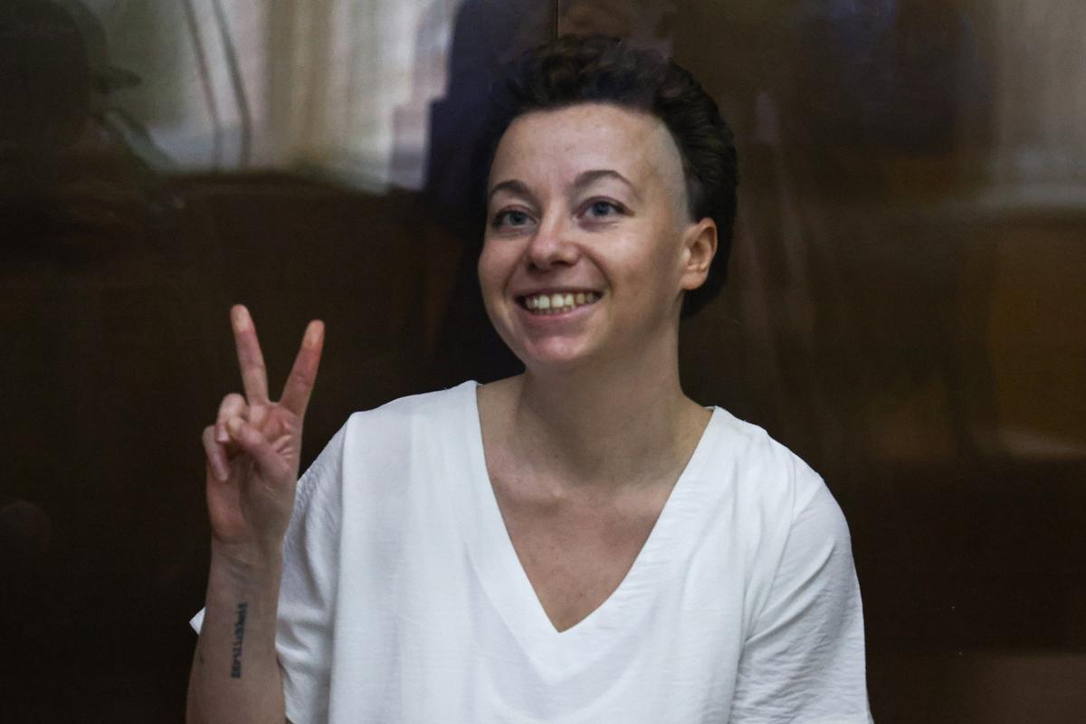 Евгения Беркович в суде. Фото: Станислав Красильников / ТАСС
