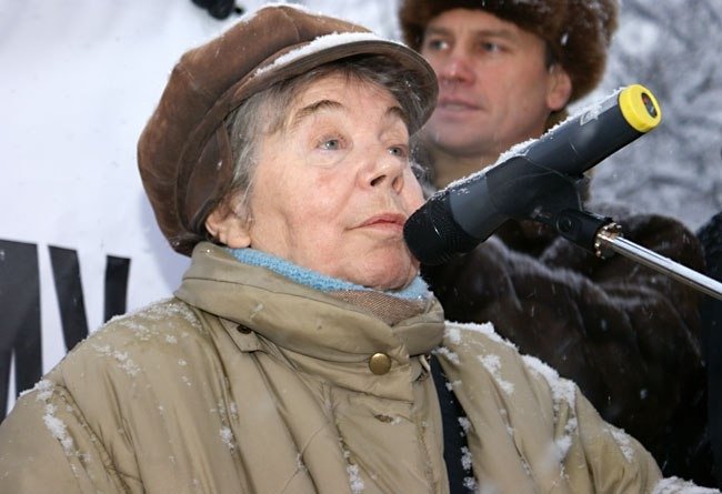 Нина Катерли на митинге. 2010 год. Фото из архива Бориса Вишневского