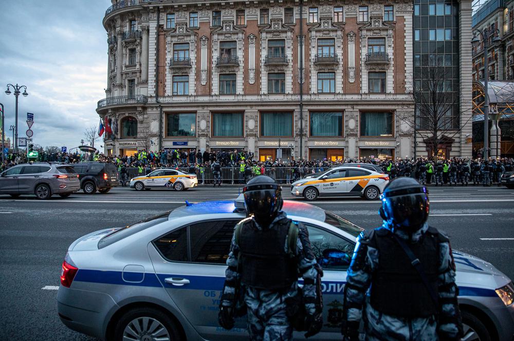 Протестная акция 21 апреля в Москве. Фото: Влад Докшин / «Новая газета»