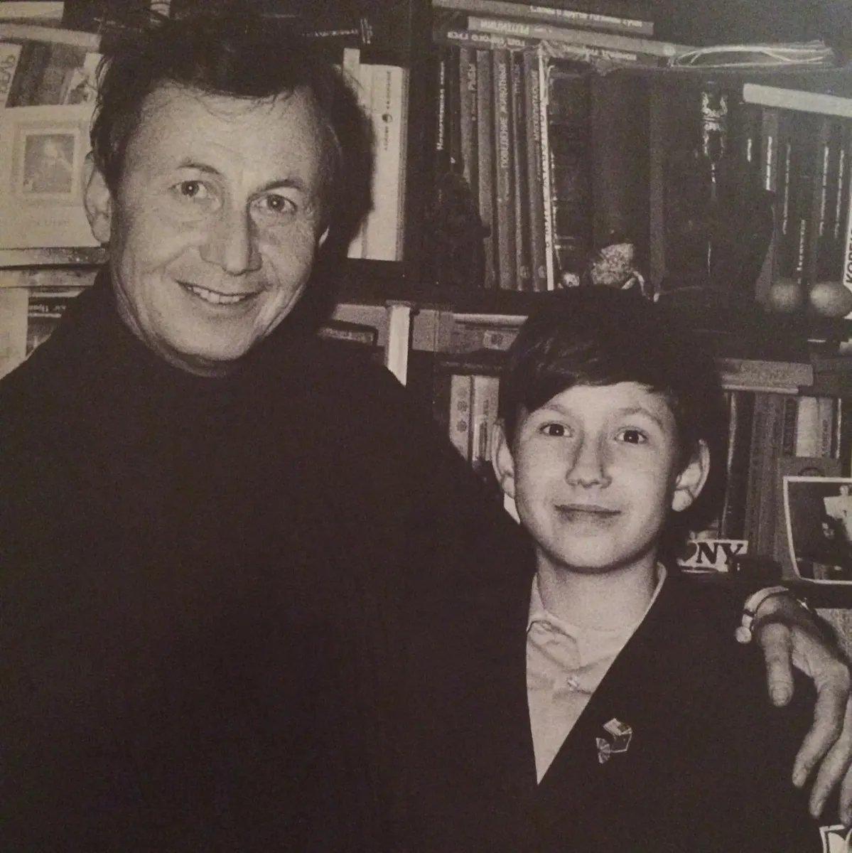 Николай Ларин с отцом Юрием Лариным — сыном Николая Бухарина. Фото: из архива