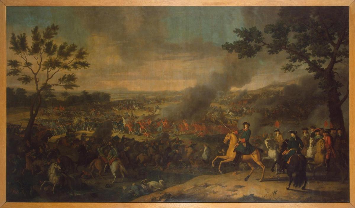 Петр I в битве под Полтавой. Источник: википедия