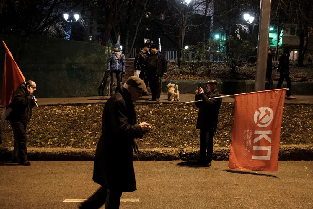 Во время шествия независимых левых сил в районе Красной Пресни. Фото: Антон Карлинер / специально для «Новой»