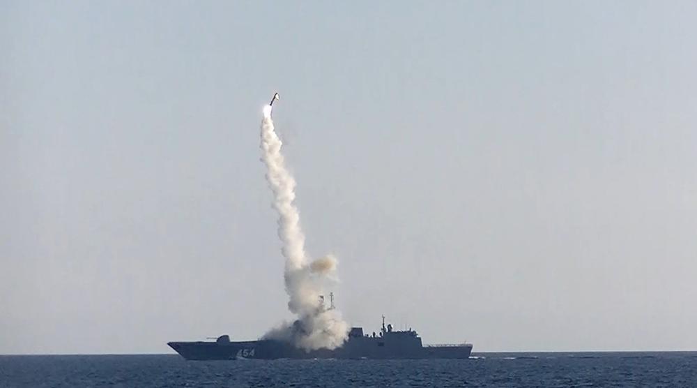 Испытания гиперзвуковой ракеты «Циркон» в акватории Белого моря, 19 июля 2021 года. Фото: Пресс-служба Минобороны РФ / ТАСС